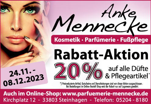 Parfümerie Anke Mennecke Immer die neuesten und schönsten Düfte