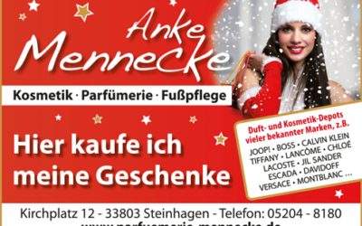 Geschenkideen 2023 aus der Parfümerie Anke Mennecke am Steinhagener Kirchplatz
