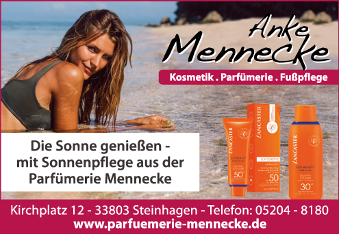 mennecke-anzeige-sonnenschutz-mai-2025 Parfümerie Anke Mennecke Immer die neuesten und schönsten Düfte