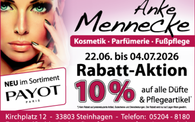 10% Rabattaktion vom 22.6.-4.7.26