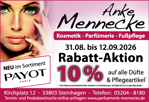 mennecke-anzeige-rabatt-september-2026 Parfümerie Anke Mennecke Immer die neuesten und schönsten Düfte